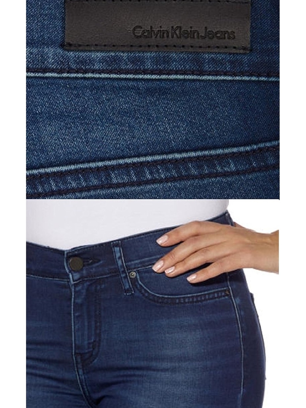Calvin Klein Dark Blue High-Rise Slim Jeans